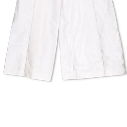 NINA RICCI Zebra-Jacquard Palazzo Pants White Wide Leg Trousers Size 34 RRP 675 — View 4