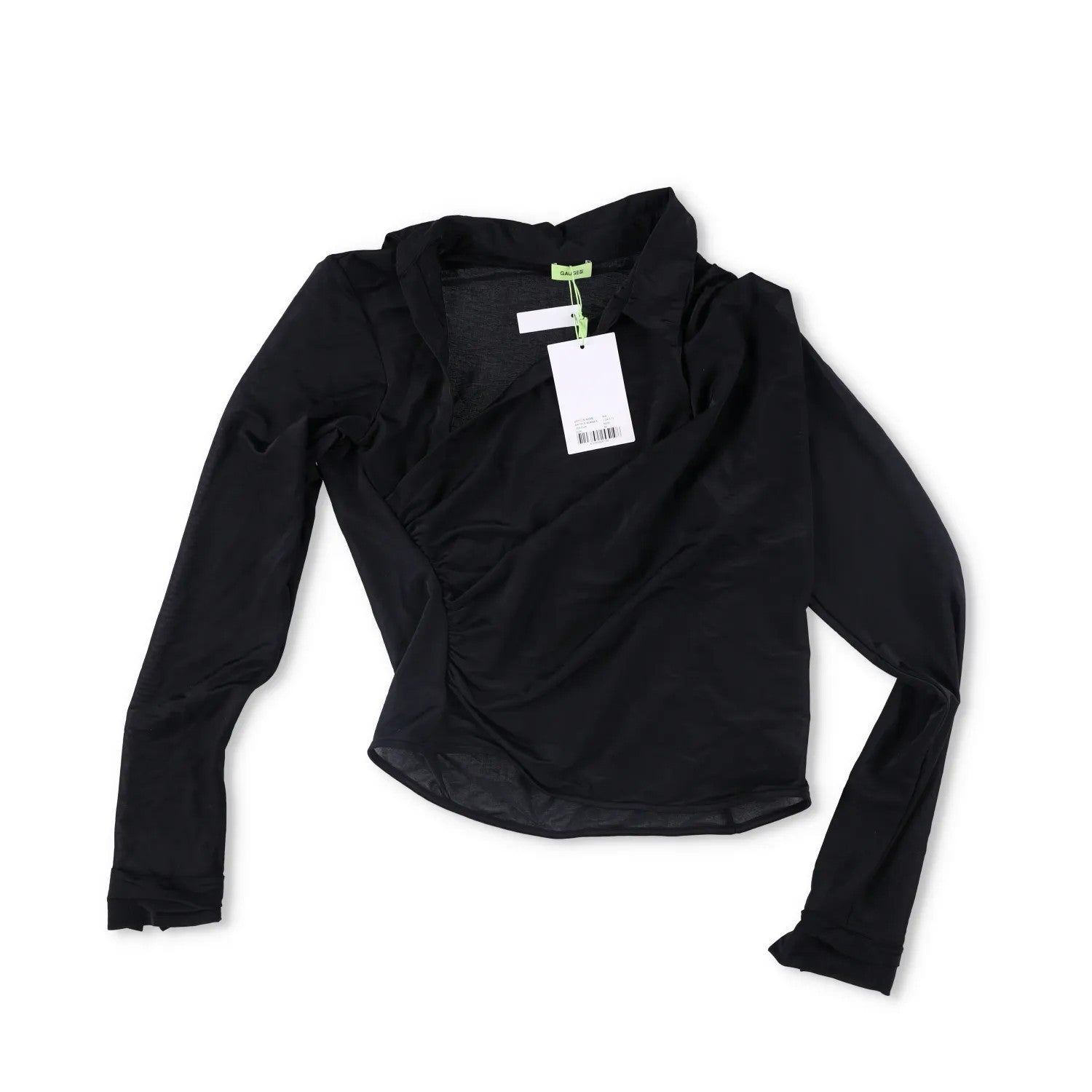GAUGE81 Womens Alia Shirt Black V Neck Stretch Blouse Lightweight 44 RRP 320 — View 5