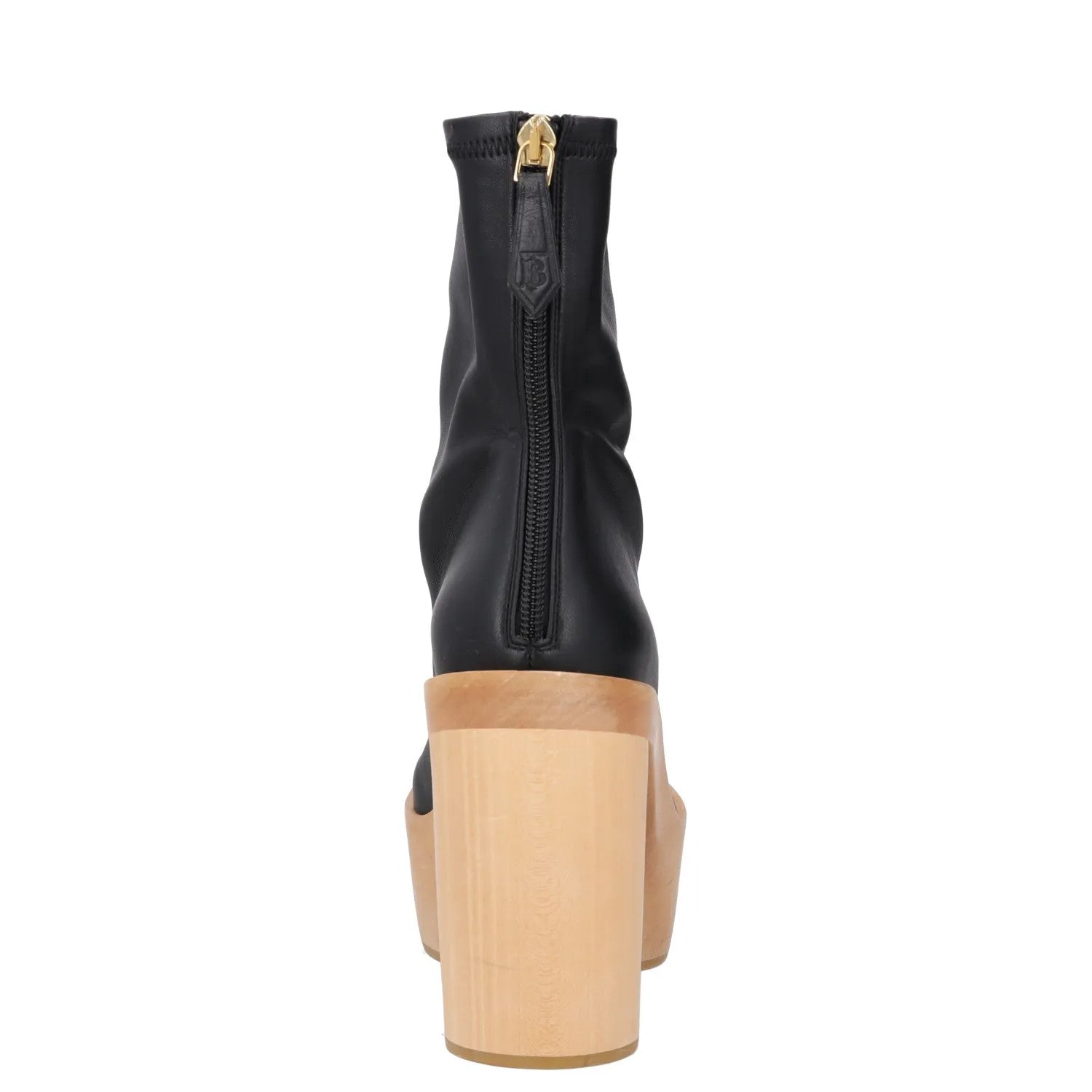 BURBERRY Womens Boots Black Leather Zip Closure Block Heel UK 7 RRP 1190 — View 4