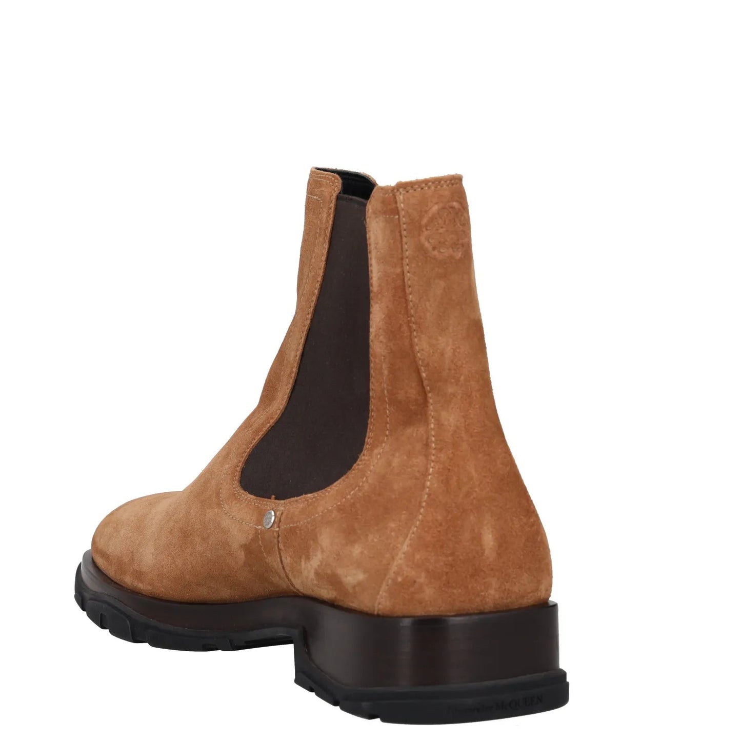ALEXANDER MCQUEEN Mens Chelsea Boots Brown Leather Dark Brown Sole UK 9 RRP 750 — View 5