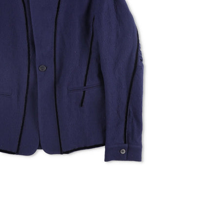 HAIDER ACKERMANN Mens Jacket Blue Fleece Wool Blend Button Closure RRP 1750 — View 4