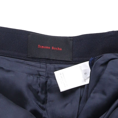 SIMONE ROCHA Mens Workwear Trousers Navy Blue Wide Leg Cargo Pocket S RRP 695 — View 10