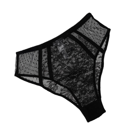 DOLCE & GABBANA Womens Briefs Tulle Plumetis Lace Black Knickers L RRP 245 — View 4