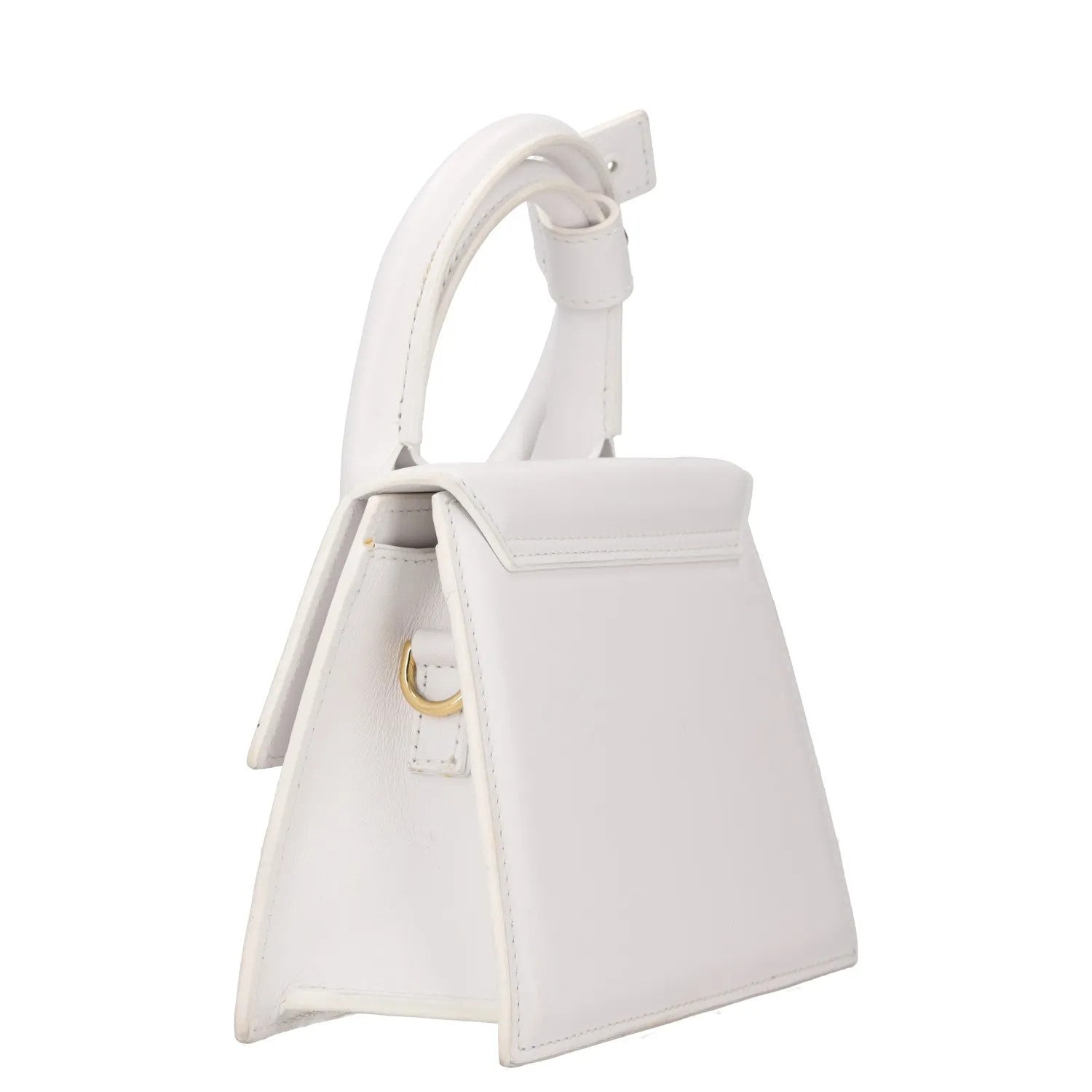 JACQUEMUS Womens Le Chiquito Noeud Leather Tote Bag White One Size RRP 745 — View 10