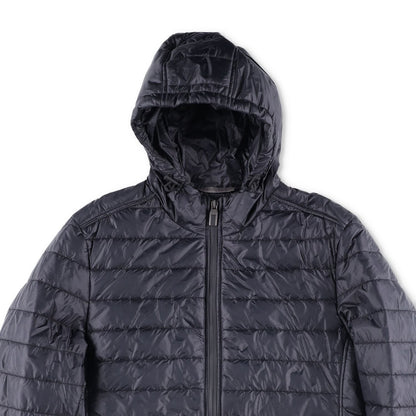 CANALI Mens Quilted Nylon Jacket Black Hooded Stand Up Collar Zip RRP 500 — View 2