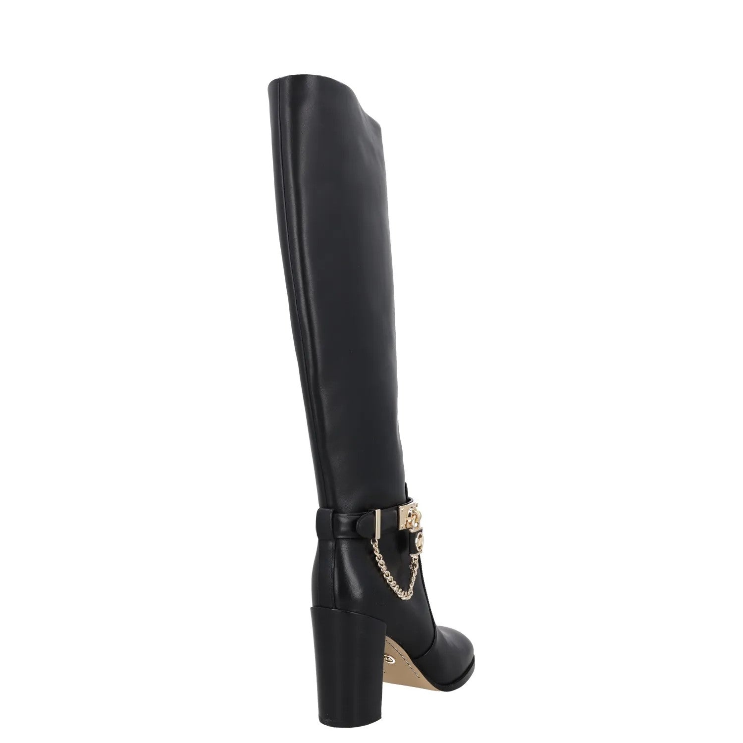 MICHAEL KORS Womens Knee High Boots Black Leather Almond Toe Zip UK 4 RRP 150 — View 6