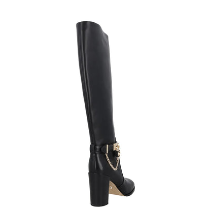 MICHAEL KORS Womens Knee High Boots Black Leather Almond Toe Zip UK 4 RRP 150 — View 6