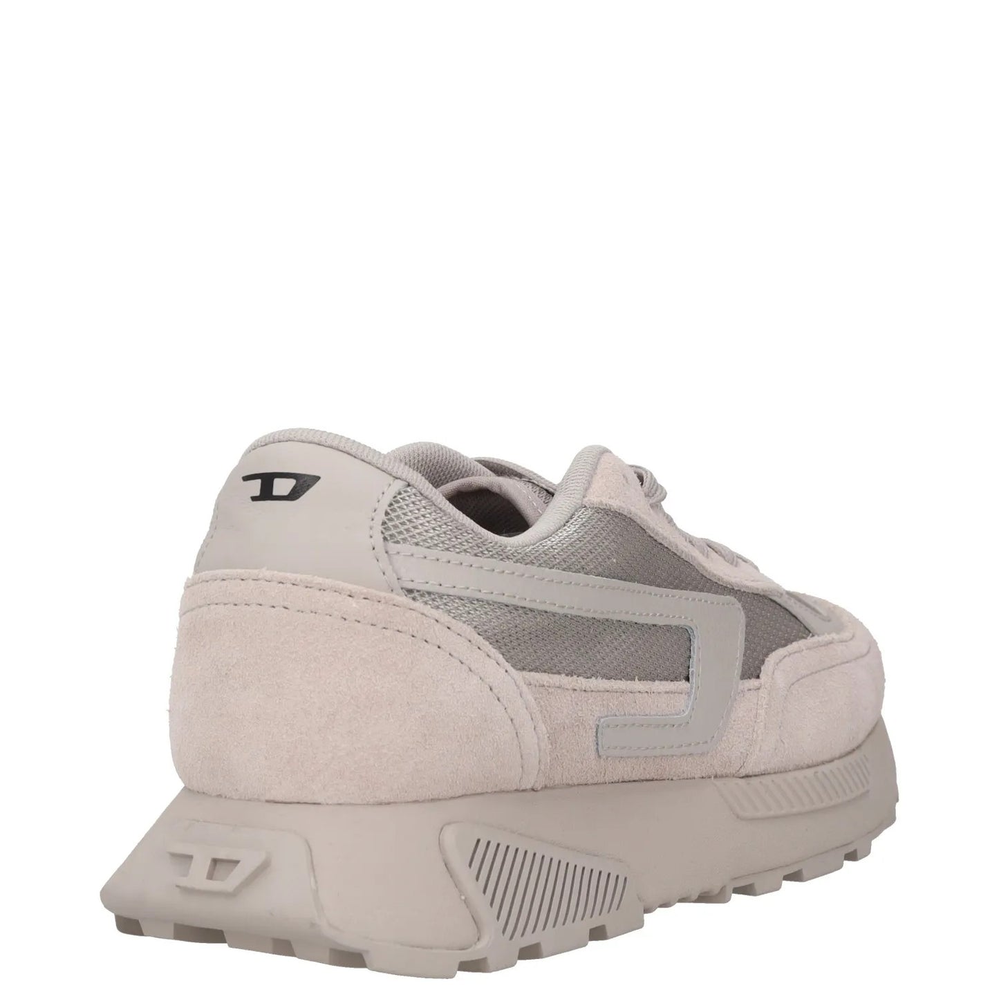 DIESEL Womens Trainers Grey Leather Low Top Lace Up Sneakers UK 4.5 RRP 145 — View 6