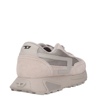 DIESEL Womens Trainers Grey Leather Low Top Lace Up Sneakers UK 4.5 RRP 145 — View 6