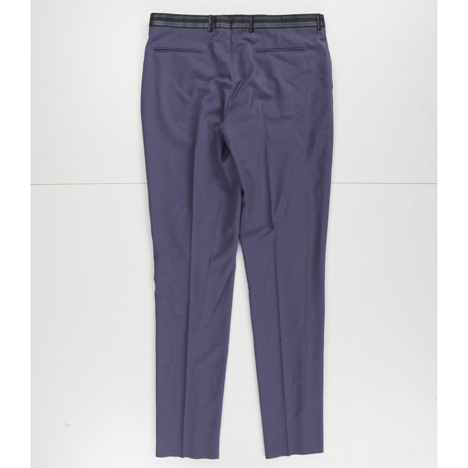 DIOR HOMME Mens Tapered Trousers Purple Dress Pants Belt Detail Size 36 RRP 620 — View 6