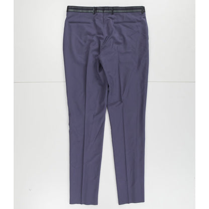 DIOR HOMME Mens Tapered Trousers Purple Dress Pants Belt Detail Size 36 RRP 620 — View 6
