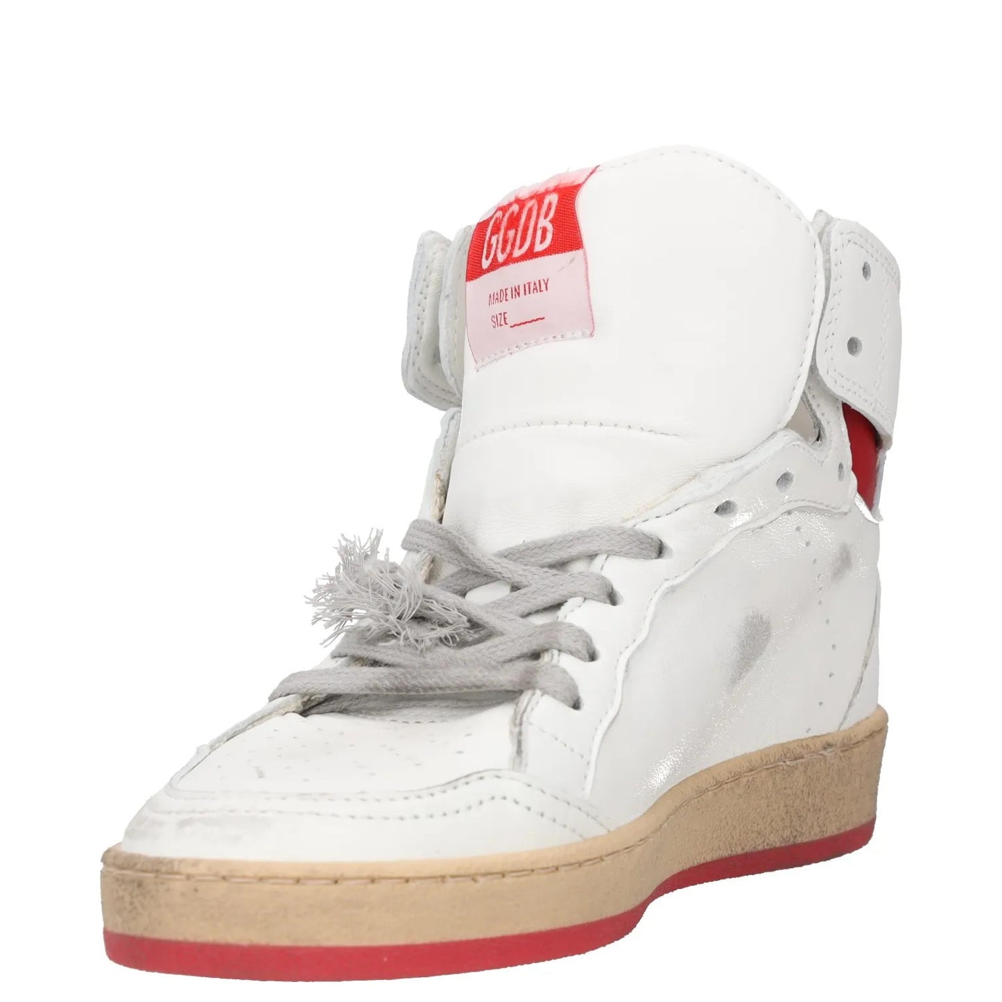 GOLDEN GOOSE Womens Trainers White Leather Sneaker High Top Lace Up UK2 RRP 515 — View 3