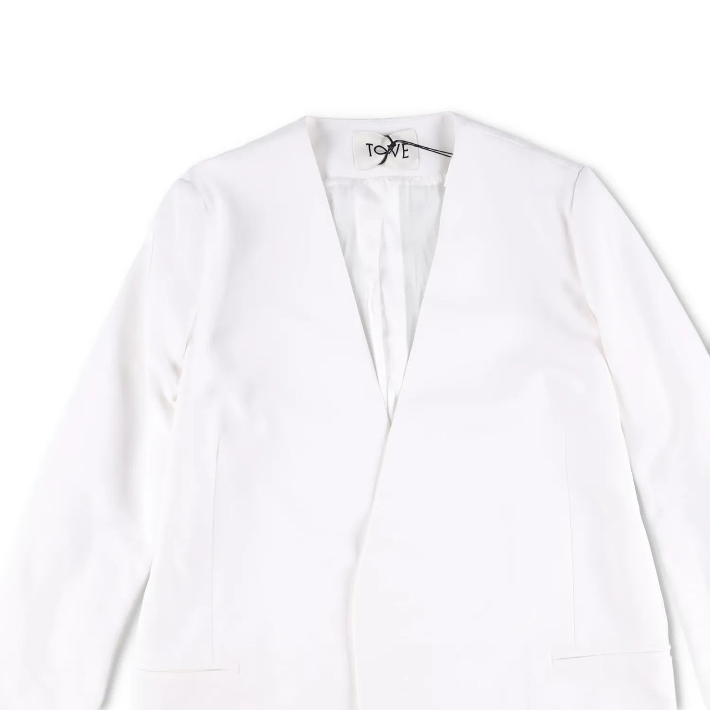 TOVE Womens Saunders Jack Blazer Ivory White Logo Hook & Eye Size 38 RRP 795 — View 2