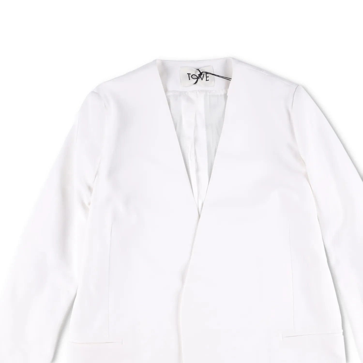TOVE Womens Saunders Jack Blazer Ivory White Logo Hook & Eye Size 38 RRP 795 — View 2