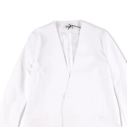 TOVE Womens Saunders Jack Blazer Ivory White Logo Hook & Eye Size 38 RRP 795 — View 2