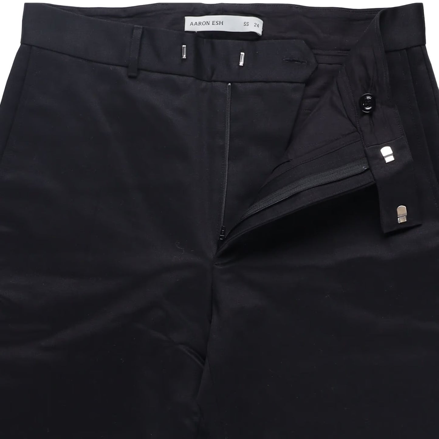 AARON ESH Mens Perfect Trouser Slash Pockets Flat Front Black 32 RRP 1131.2 — View 8