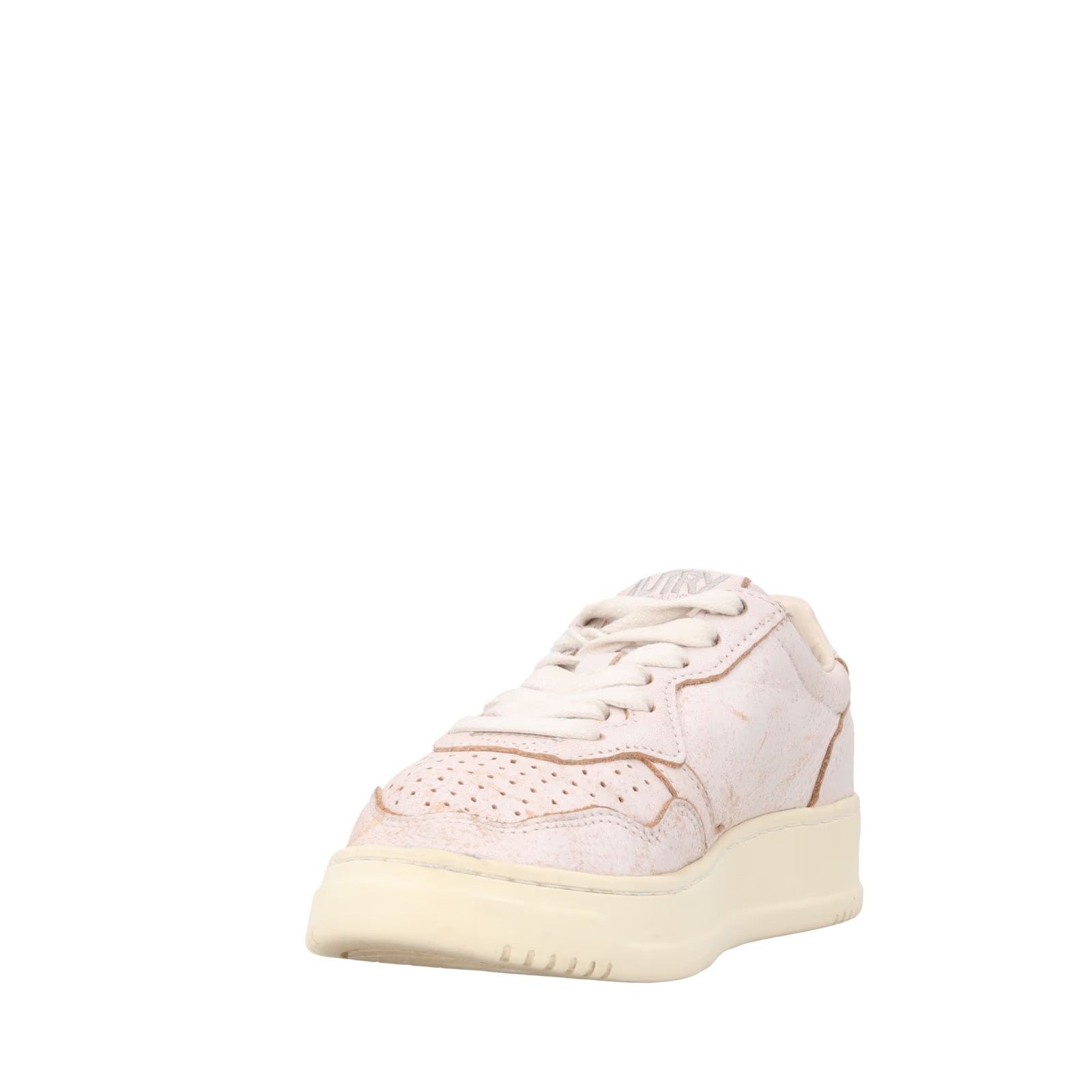 AUTRY Womens Medalist  Bicolour Pink Beige Leather Low Top Sneaker EU 35 RRP 215 — View 3