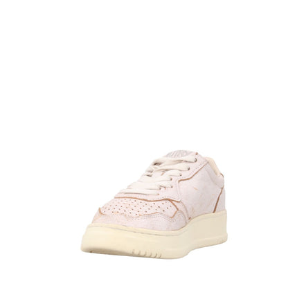AUTRY Womens Medalist  Bicolour Pink Beige Leather Low Top Sneaker EU 35 RRP 215 — View 3