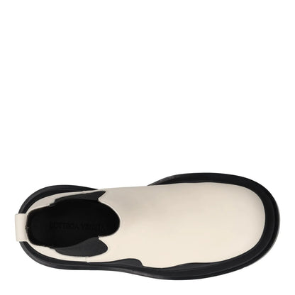 BOTTEGA VENETA Mens Chealsea Boots White Black Leather Slip On UK 10 RRP 1010 — View 7