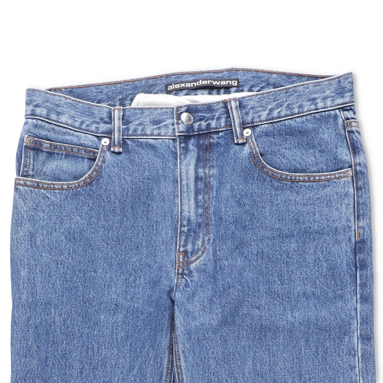 ALEXANDER WANG Womens Blue Denim Jeans Relaxed Straight Leg Size 27 RRP 445 — View 2