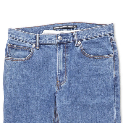 ALEXANDER WANG Womens Blue Denim Jeans Relaxed Straight Leg Size 27 RRP 445 — View 2