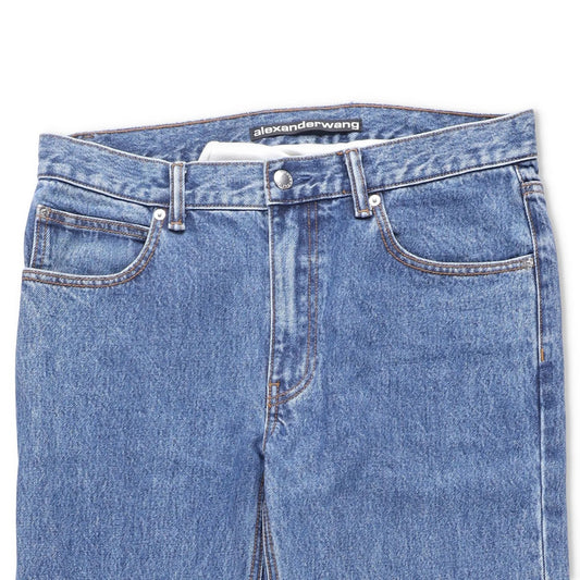 ALEXANDER WANG Womens Blue Denim Jeans Relaxed Straight Leg Size 27 RRP 445 — View 2