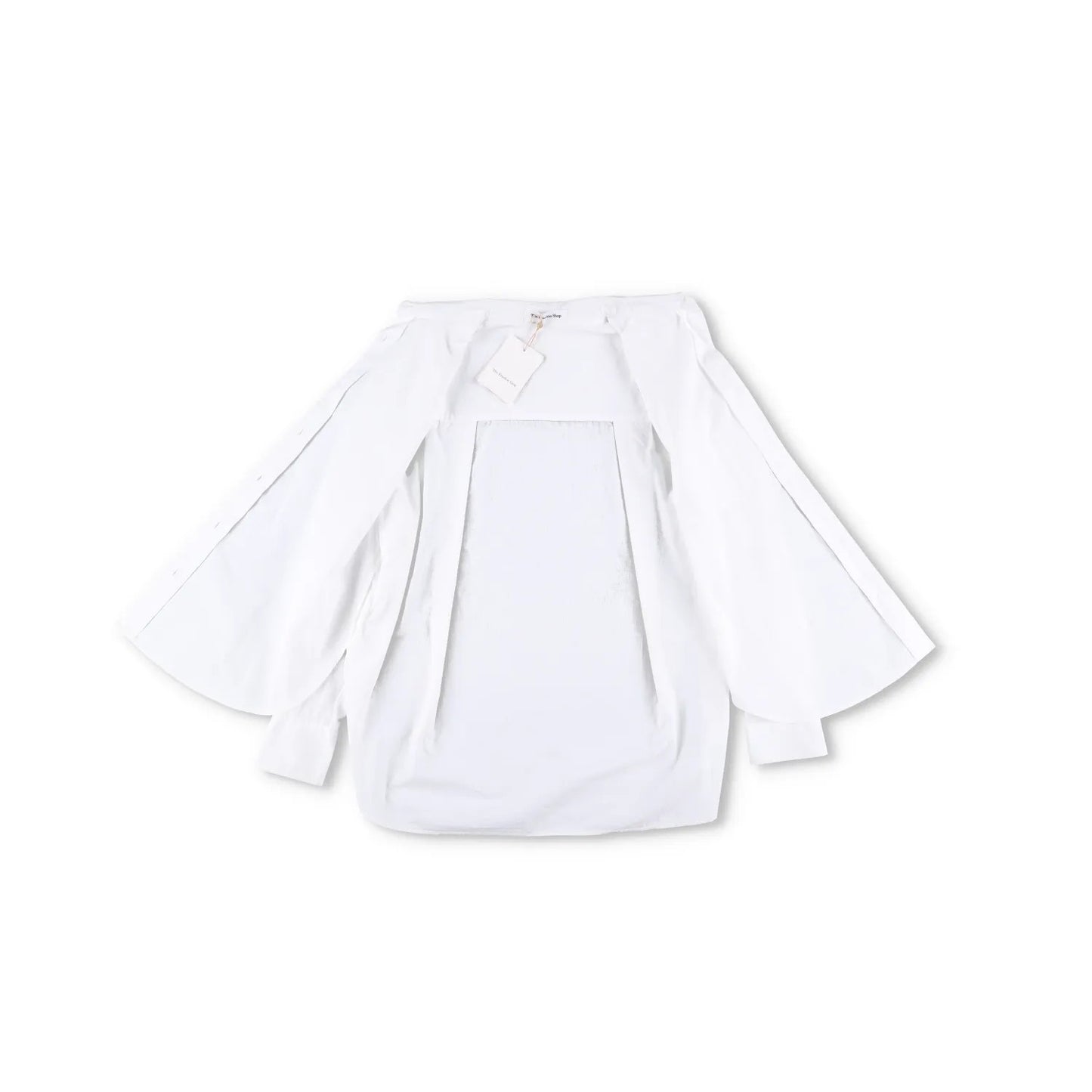 FRANKIE SHOP Women Lui Organic Cotton Button Up Long Sleeve Shirt White L RRP130 — View 7