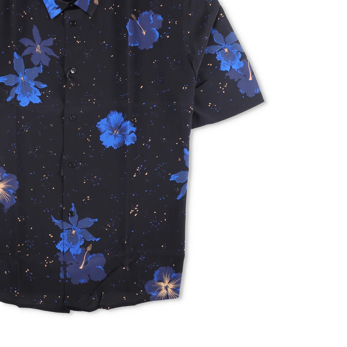 SAINT LAURENT Mens Shirt Silk Print Button-Up Black Short Sleeve Size 41 RRP 950 — View 4