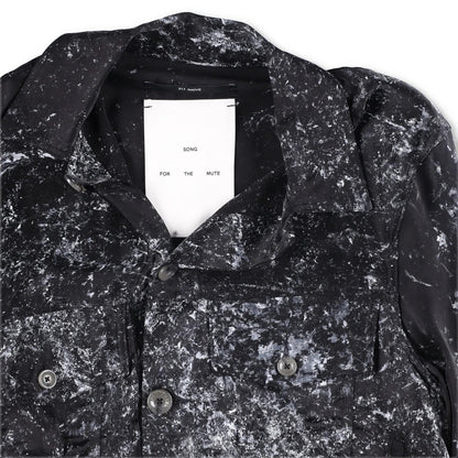 SONG FOR THE MUTE Mens Jacket Black Viscose Collared Buttoned Size 46 RRP 1045 — View 6