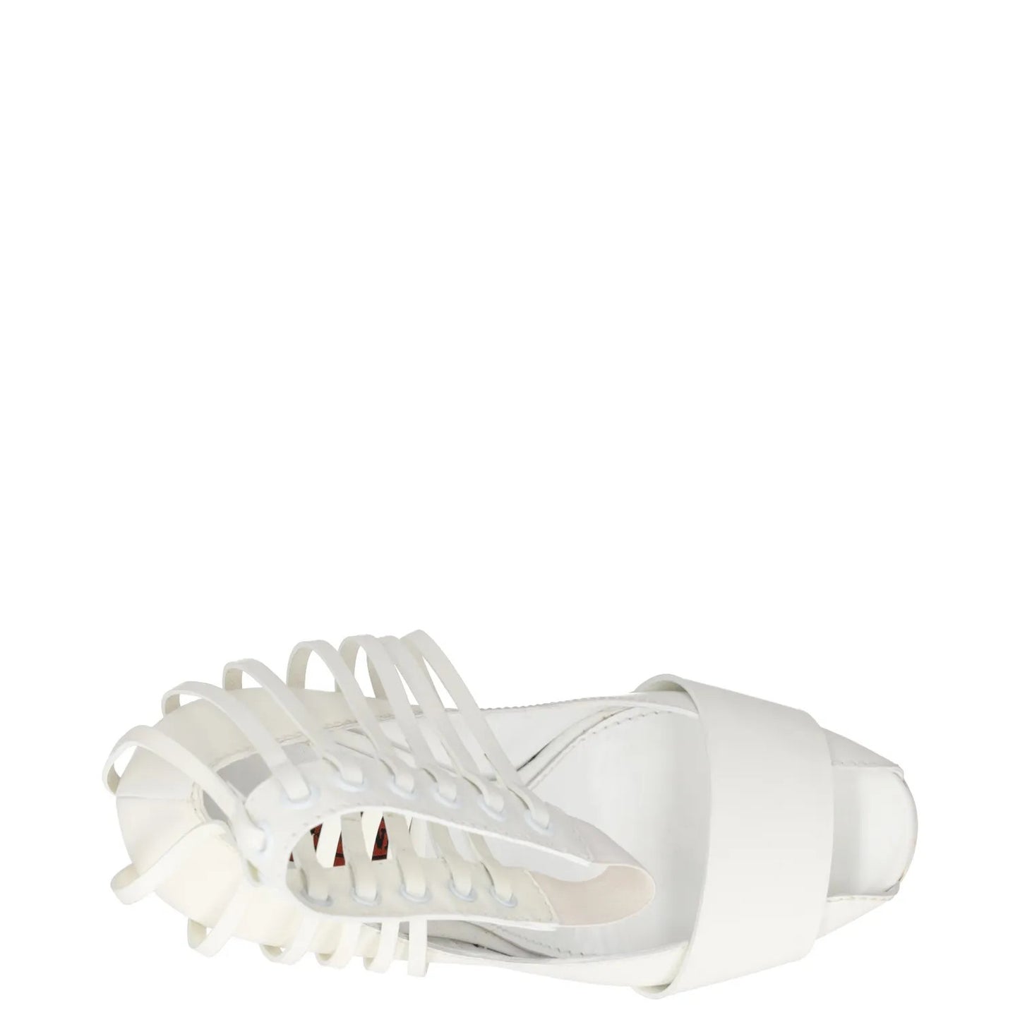 MISSONI Womens High Heels White Leather Ankle Strap Open Toe UK 6 RRP 150 — View 7