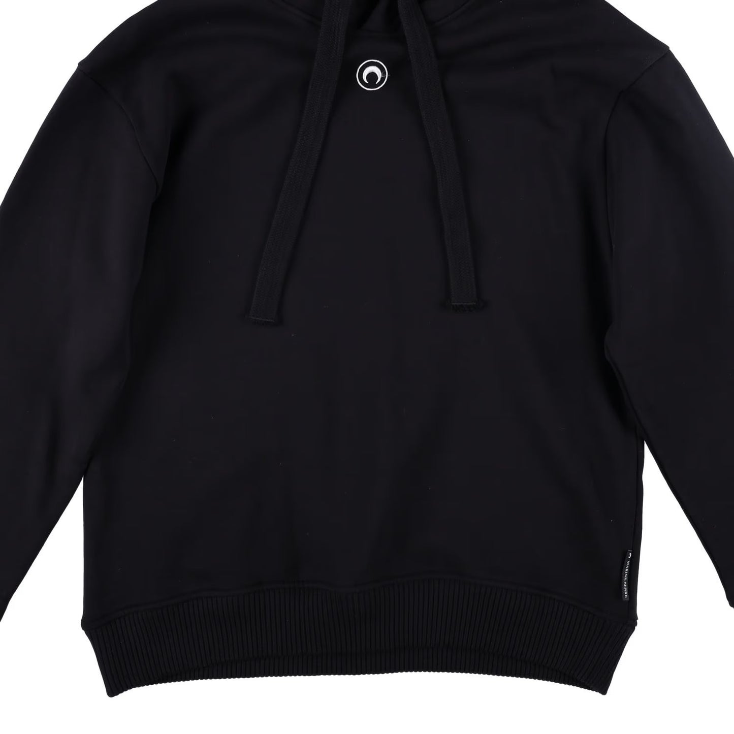 MARINE SERRE Womens Organic Cotton Fleece Hoodie Black Logo Size XS RRP 330 — View 8