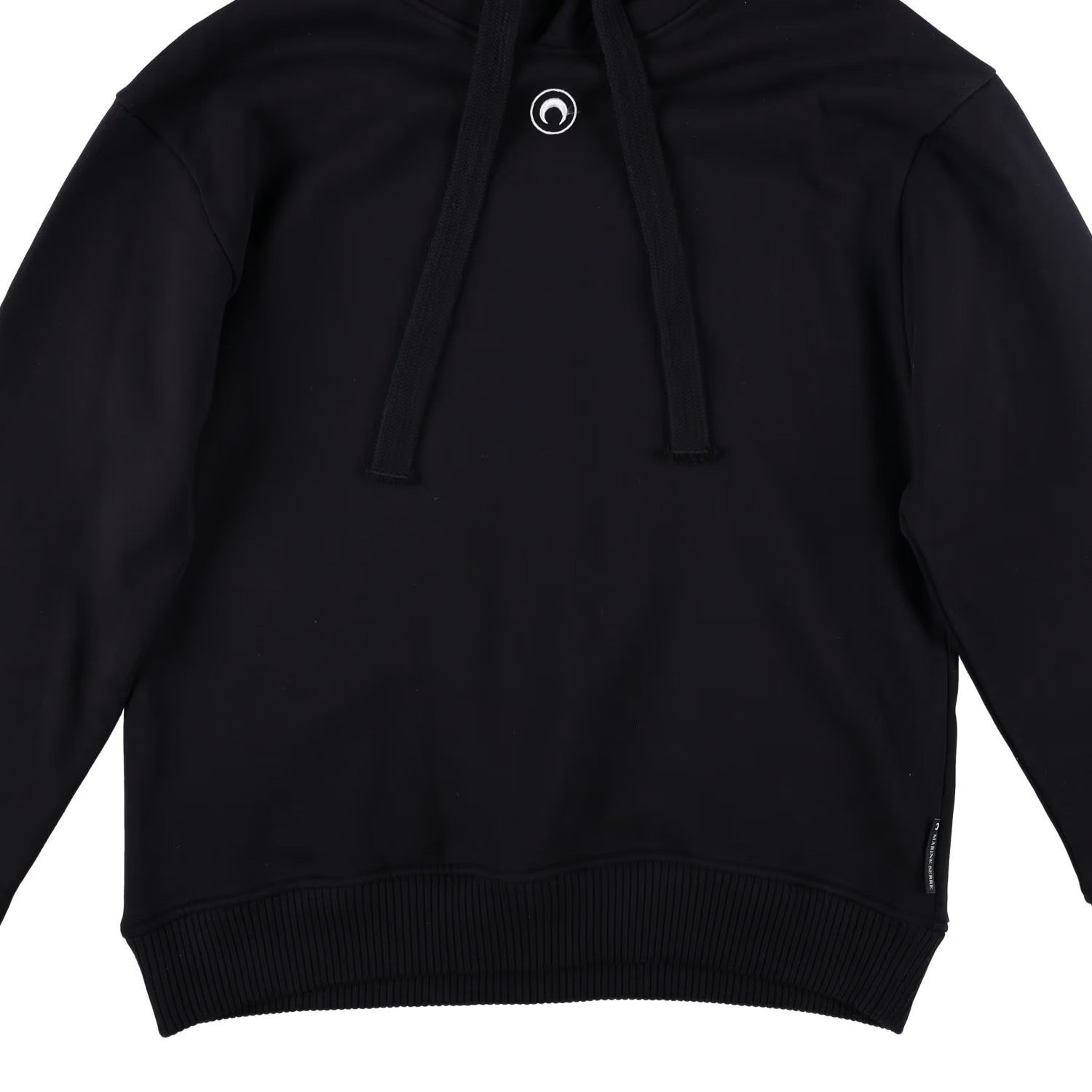 MARINE SERRE Womens Organic Cotton Fleece Hoodie Black Logo Size XS RRP 330 — View 8