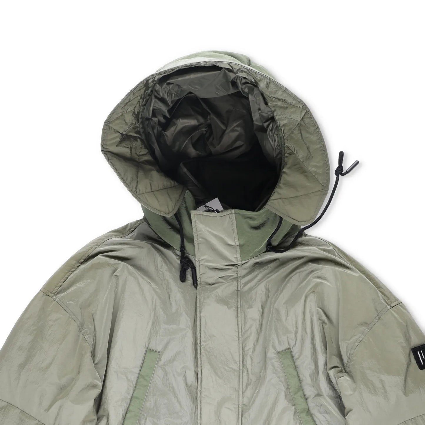 HOLDEN Mens Green Parka Coat Softshell Stand Up Collar Zip Closure M RRP 800 — View 2