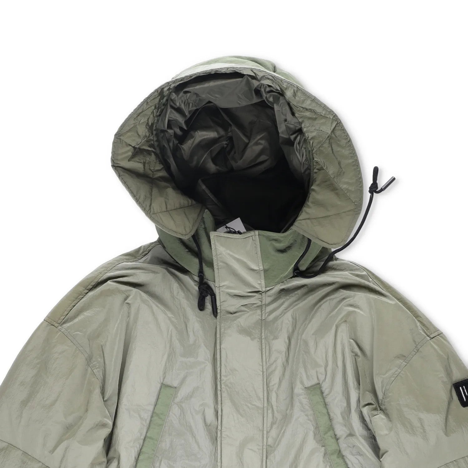 HOLDEN Mens Green Parka Coat Softshell Stand Up Collar Zip Closure M RRP 800 — View 2