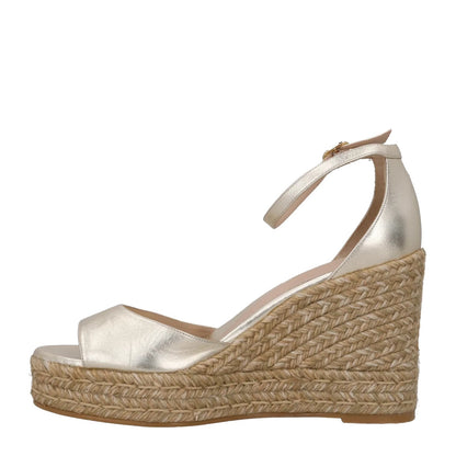 STUART WEITZMAN Womens Nudistcurve Espadrilles Wedge Leather Gold UK 7.5 RRP 375 — View 4
