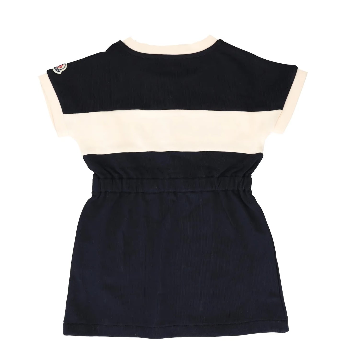 MONCLER KIDS Girls Dress Navy Mini Blue Cotton Short Sleeve Crew 4 Years RRP 248 — View 5