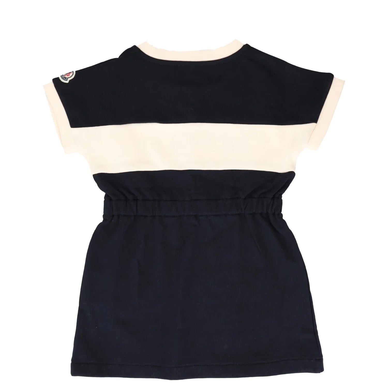 MONCLER KIDS Girls Dress Navy Mini Blue Cotton Short Sleeve Crew 4 Years RRP 248 — View 5