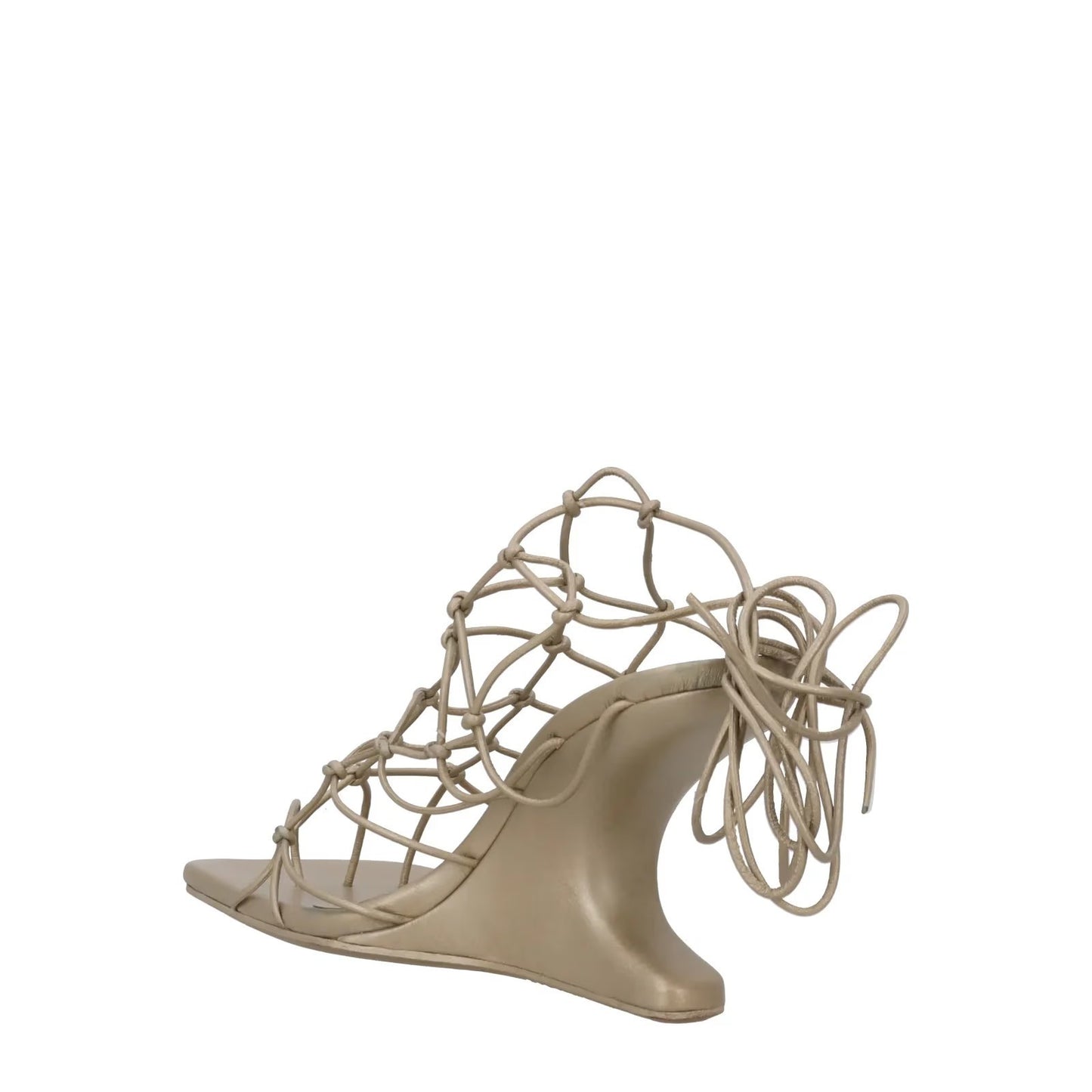 RICK OWENS Womens Sandali Mid Heel Sandal Brown Calf Leather UK7 RRP 1113 — View 5