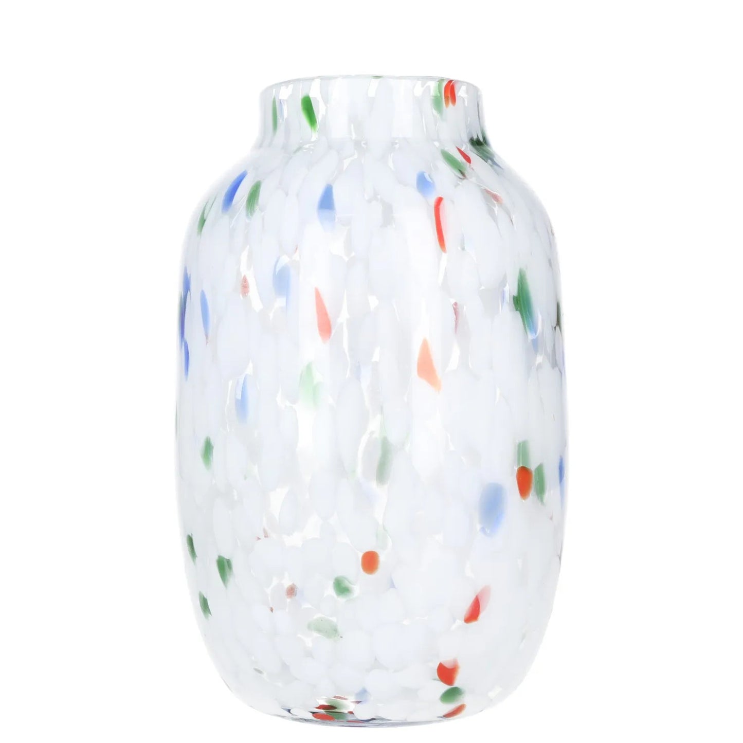 HAY Adults Vase White Glass Multicoloured Speckles Decorative Size L RRP 95 — View 6