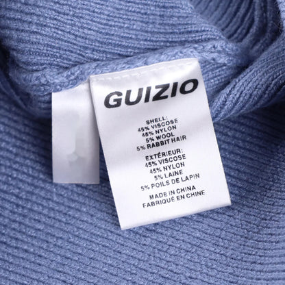 DANIELLE GUIZIO Women Bow Knit Sweater Long Flared Sleeve Cropped Blue XS RRP195 — View 6
