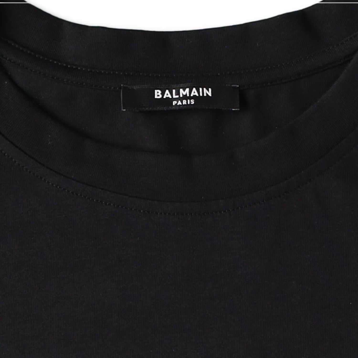 BALMAIN Mens Print T-Shirt Straight Fit Crew Neck Cotton Black M RRP 395 — View 8