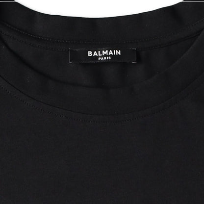 BALMAIN Mens Print T-Shirt Straight Fit Crew Neck Cotton Black M RRP 395 — View 8