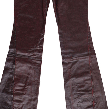 MUGLER Womens Jeans Flared Leg Denim Burgundy High Rise Size 40 RRP 770 — View 6