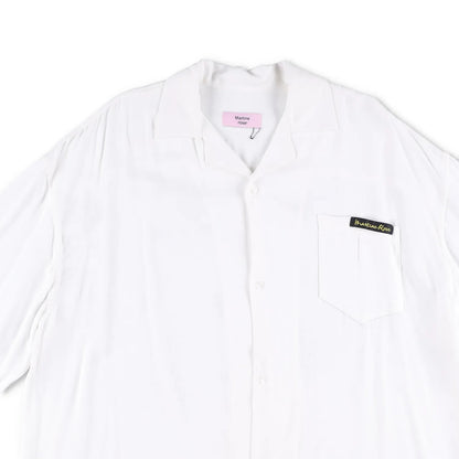 MARTINE ROSE Mens Boxy Hawaiian Shirt White Viscose Button Up Relaxed XS RRP 285 — View 2
