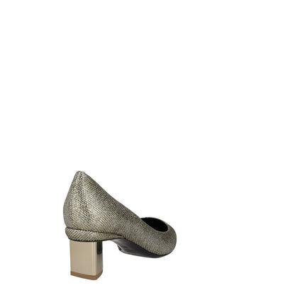 NICHOLAS KIRKWOOD Womens Court Heels Gold Synthetic Block Heel UK 6 RRP 200 — View 6