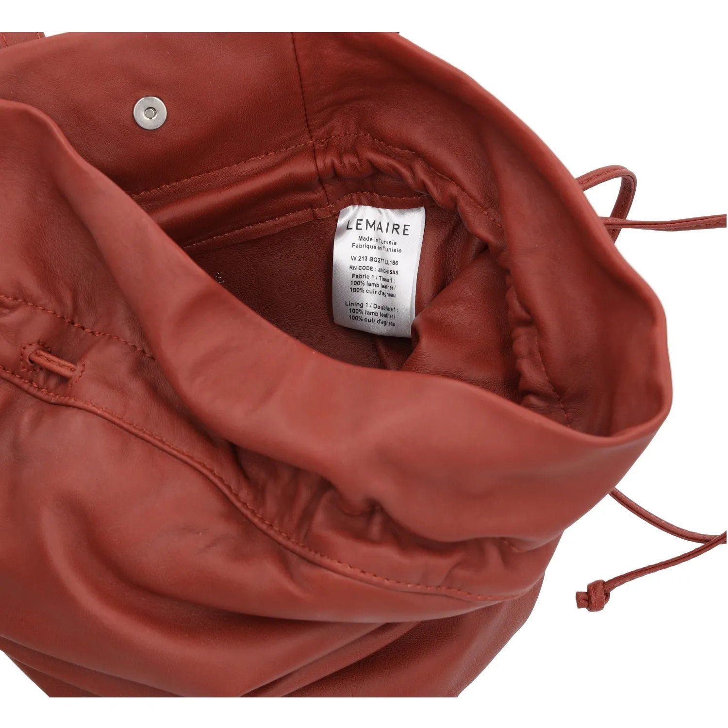 LEMAIRE Womens Clutch Backpack Brown Leather Adjustable Strap Size S RRP 400 — View 5