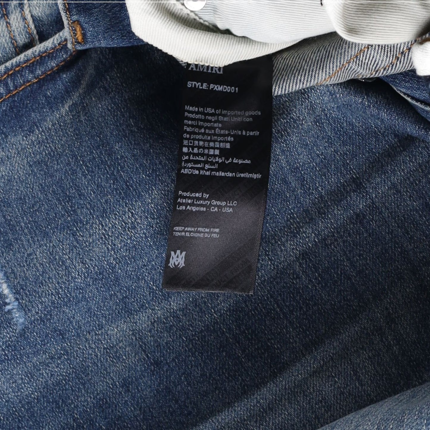 AMIRI Mens Mx1 Skinny Jeans Blue Denim Mid Rise Button Closure Size 36 RRP 1115 — View 13