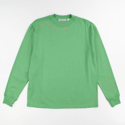 SSENSE WORKS Mens Green Cotton Long Sleeve Crew Neck T-Shirt Size XS RRP 150