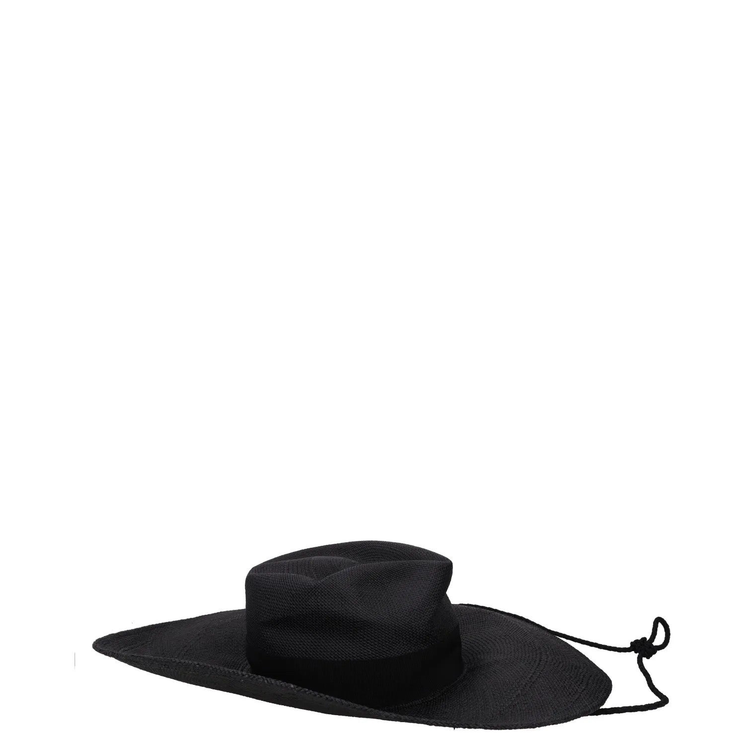 RUSLAN BAGINSKIY Womens Wide Brim Straw Fedora Hat Black Size M RRP 520 — View 6