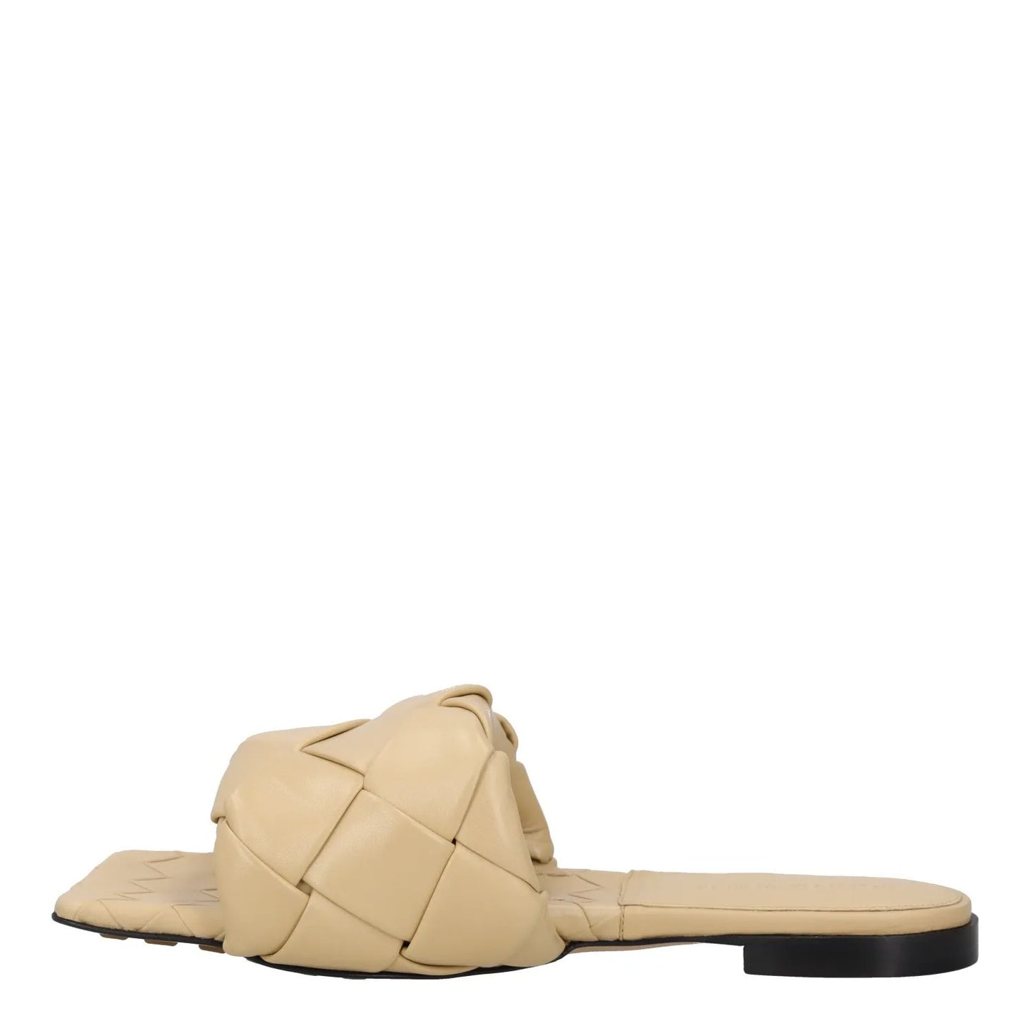BOTTEGA VENETA Womens Sliders Flat Beige Leather Woven Slip On UK 4.5 RRP 1010 — View 4